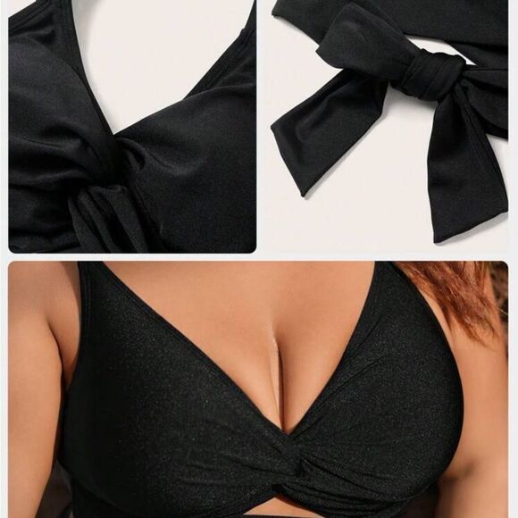 SHEIN Black Twist Front Bikini Top - Picture 6 of 10
